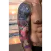 Geçici Çiçek ve Saat Kol Dövme Tattoo