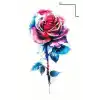 Geçici Gül Figürlü Mini Dövme Tattoo