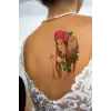 Geçici Kadın, Gül ve Baykuş Dövme Tattoo