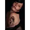 Geçici Kadın Modelli Dövme Tattoo