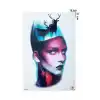 Geçici Kadın ve Geyik Dövme Tattoo