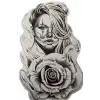 Geçici Kadın Ve Gül Figürlü Dövme Tattoo