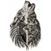 Geçici Kurt Figürlü Dövme Tattoo