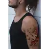 Geçici Maske ve Kelebek Dövme Tattoo