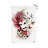 Geçici Maske ve Kelebek Dövme Tattoo