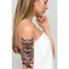 Gerçekçi Geçici Baykuş Dövme Tattoo