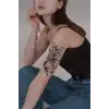 Gezegen Kelebek ve Çiçek Geçici Dövme Tattoo