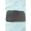 Gri Renk Simli Abiye Portföy Çanta
