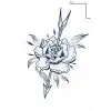 Gül Ve Ok Figürlü 12 Saat Sonra Kararan Geçici Mini Dövme Tattoo