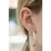 Gümüş Renk 40MM Halka Küpe (Çift)
