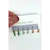 Gümüş Renk 6lı Çelik Halka Küpe Seti