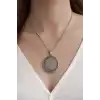 Gümüş Renk Ayet Yazılı Çelik Kolye