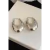 Gümüş Renk Çelik Halka Küpe (Çift)