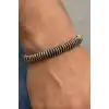 Gümüş Renk Erkek Çelik Kelepçe Bileklik
