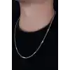 Gümüş Renk Erkek Zincir Çelik Kolye (55cm)