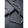 Gümüş Renk Erkek Zincir Çelik Kolye (55cm)