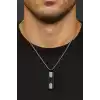 Gümüş Renk Erkek Zincir Çelik Kolye (60cm)