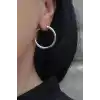 Gümüş Renk Halka Küpe (Çift)