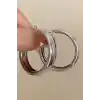 Gümüş Renk Halka Küpe (Çift)