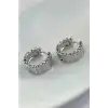 Gümüş Renk Halka Küpe (Çift)