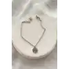 Gümüş Renk Hayat Ağacı Figürlü Çelik Bileklik
