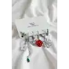 Gümüş Renk Karışık Figürlü Taş Detaylı 6lı YSX Küpe Set