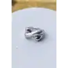 Gümüş Renk Metal Ayarlanabilir Yüzük