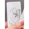 Gümüş Renk Taş Detaylı Ear Cuff (Tek)