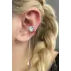 Gümüş Renk Taşlı Ear Cuff (Tek)