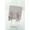 Gümüş Renk Yıldız Figürlü Küpe Set