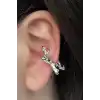 Gümüş Renk Yıldız Figürlü Taş Detaylı Ear Cuff (Tek)