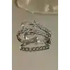 Gümüş Renk Yıldız Figürlü Taş Detaylı Ear Cuff (Tek)