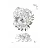 Kadın ve Çiçek Modelli Geçici Dövme Tattoo