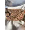 Kahverengi Etnik Desen Cüzdan/ Anahtarlık