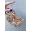 Kahverengi Etnik Desen Cüzdan/ Anahtarlık