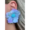 Karışık Renk Çiçek Figürlü Küpe (Çift)