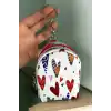 Karışık Renk Kalp Figürlü Anahtarlık /Cüzdan