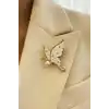 Kelebek Figürlü Taşlı Broş
