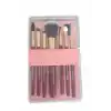 Kırmızı Renk 7li Makyaj Fırçası Set
