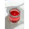 Kırmızı Renk Bardakta Çilek Kokulu Dekoratif Mum