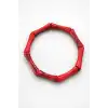 Kırmızı Renk Boncuk Detaylı Bileklik