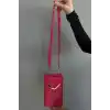 Koyu Pembe Renk Kadın Deri Çanta