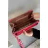 Koyu Pembe Renk Kadın Deri Çanta