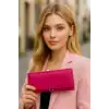 Koyu Pembe Renk Kalp Detaylı Kadın Cüzdan
