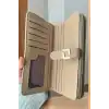 Krem Renk Deri Kadın Cüzdan
