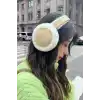 Krem Renk Peluş Kulaklık