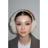 Krem Ve Kahve Renk Peluş Kulaklık