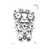 Kurukafa ve Çiçek Modelli Geçici Dövme Tattoo