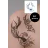Kuyruk Ve Dalga Figürlü 12 Saat Sonra Kararan Geçici Mini Dövme Tattoo