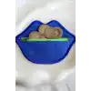 Mavi Renk Dudak Detaylı Kadın Cüzdan